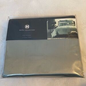 Hotel Collection Green King Bedskirt 16” skirt drop new